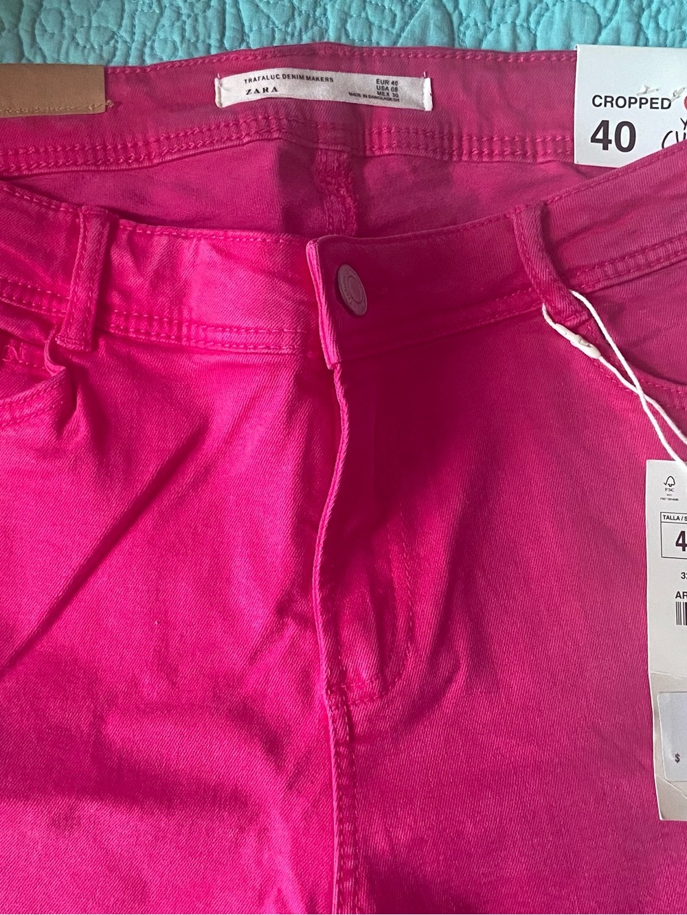 Zara Push Up Jeans in Bright Pink - Picture 2 of 9